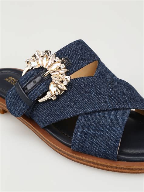 michael kors sandalen schleife|Michael Kors denim sandals.